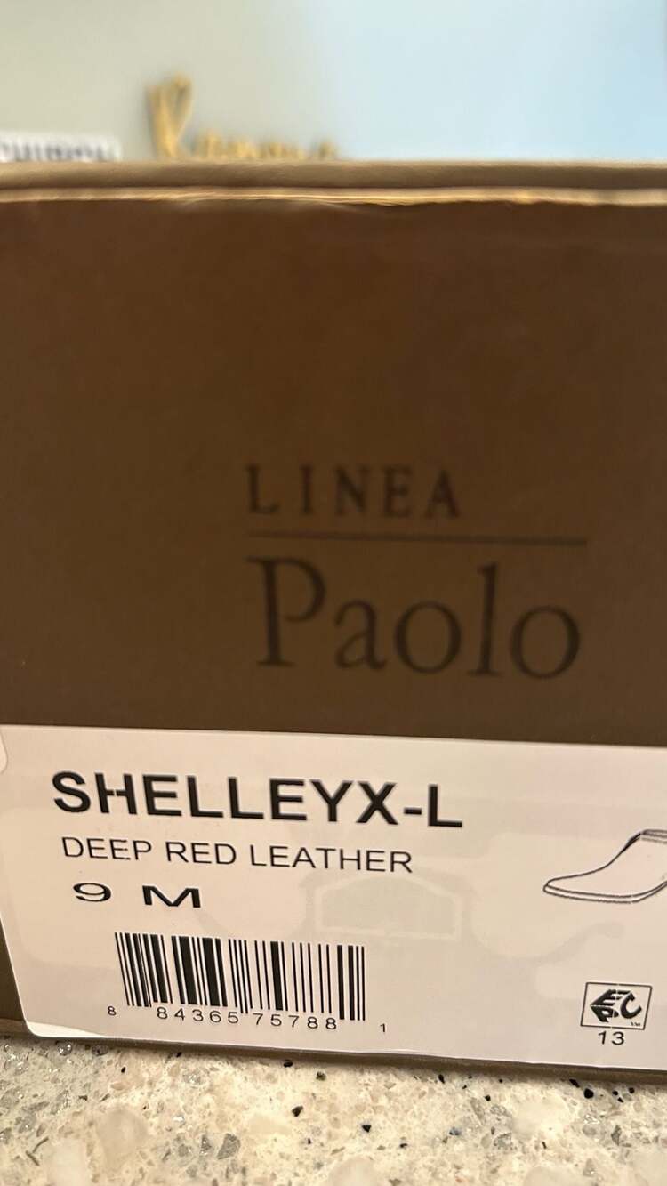 Linea Paolo Shelleyx-L Deep Red Leather Mules Size 9 M - Picture 5 of 5